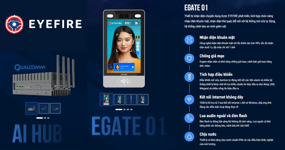 Hệ thống kiểm soát ra vào bằng camera thông minh của EYEFIRE