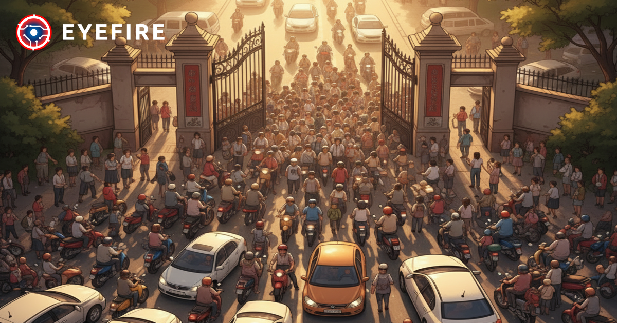 Giờ cao điểm ở cổng trường: Làm sao để không còn cảnh ùn tắc và chen chúc?