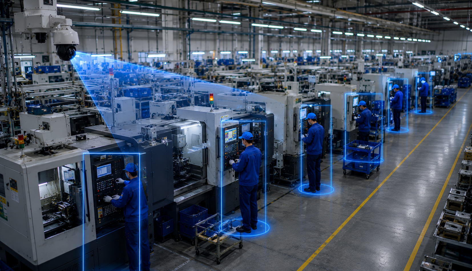 Giám sát nhân sự tại khu vực vận hành máy móc