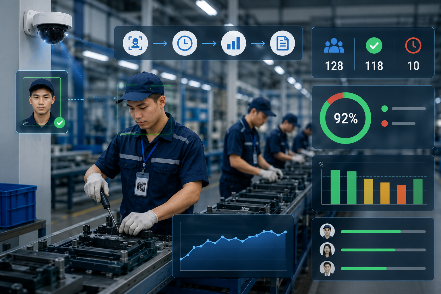 Automating timekeeping and labor productivity management.